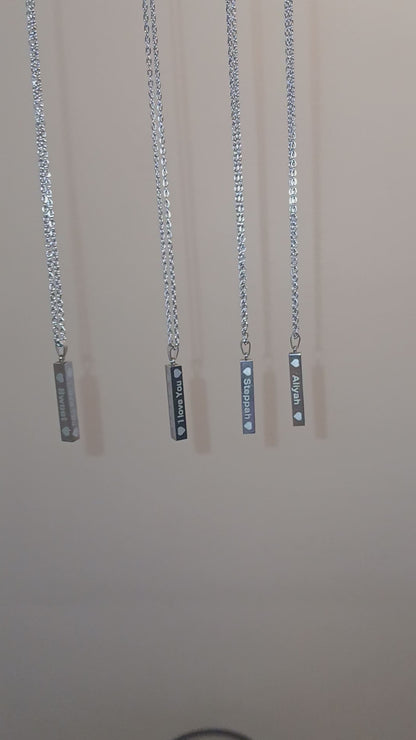 Silver Bar Necklace