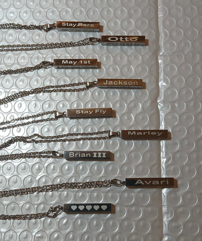 Silver Bar Necklace